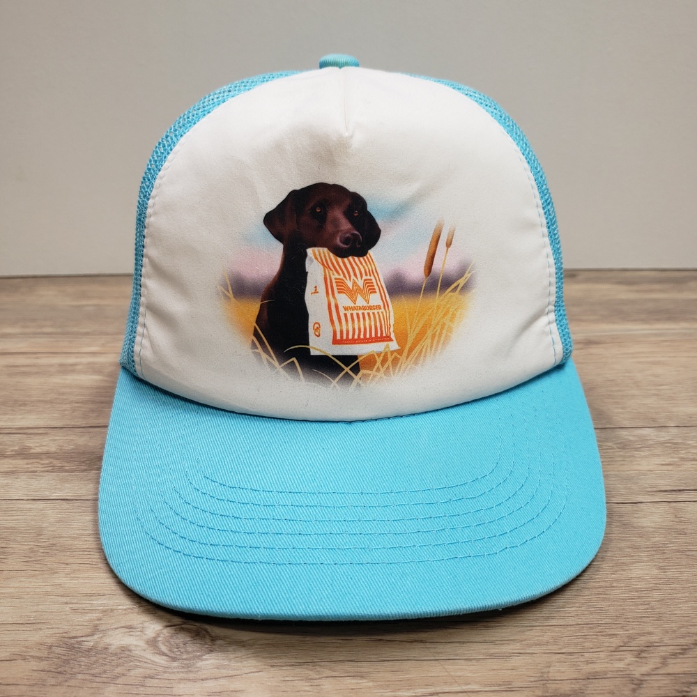 Magellan Outdoors Whataburger Hat Cap Snapback Mens One Size Blue Mesh Trucker